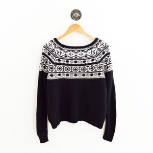 White and Black Sweater